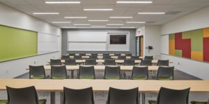 classroom in the center for life sciences