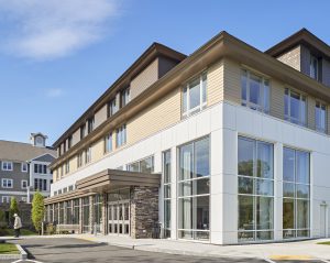 Exterior entrance of the Andover Building